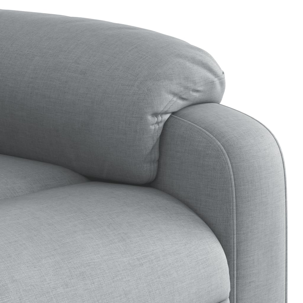 Light gray tilting massage chair fabric