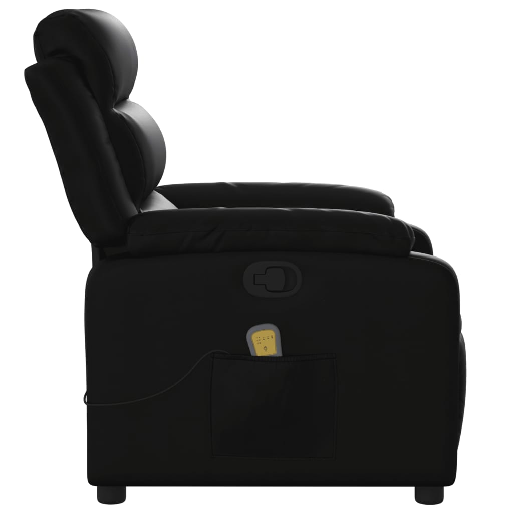 Schwarzer Kippsmassage -Sessel