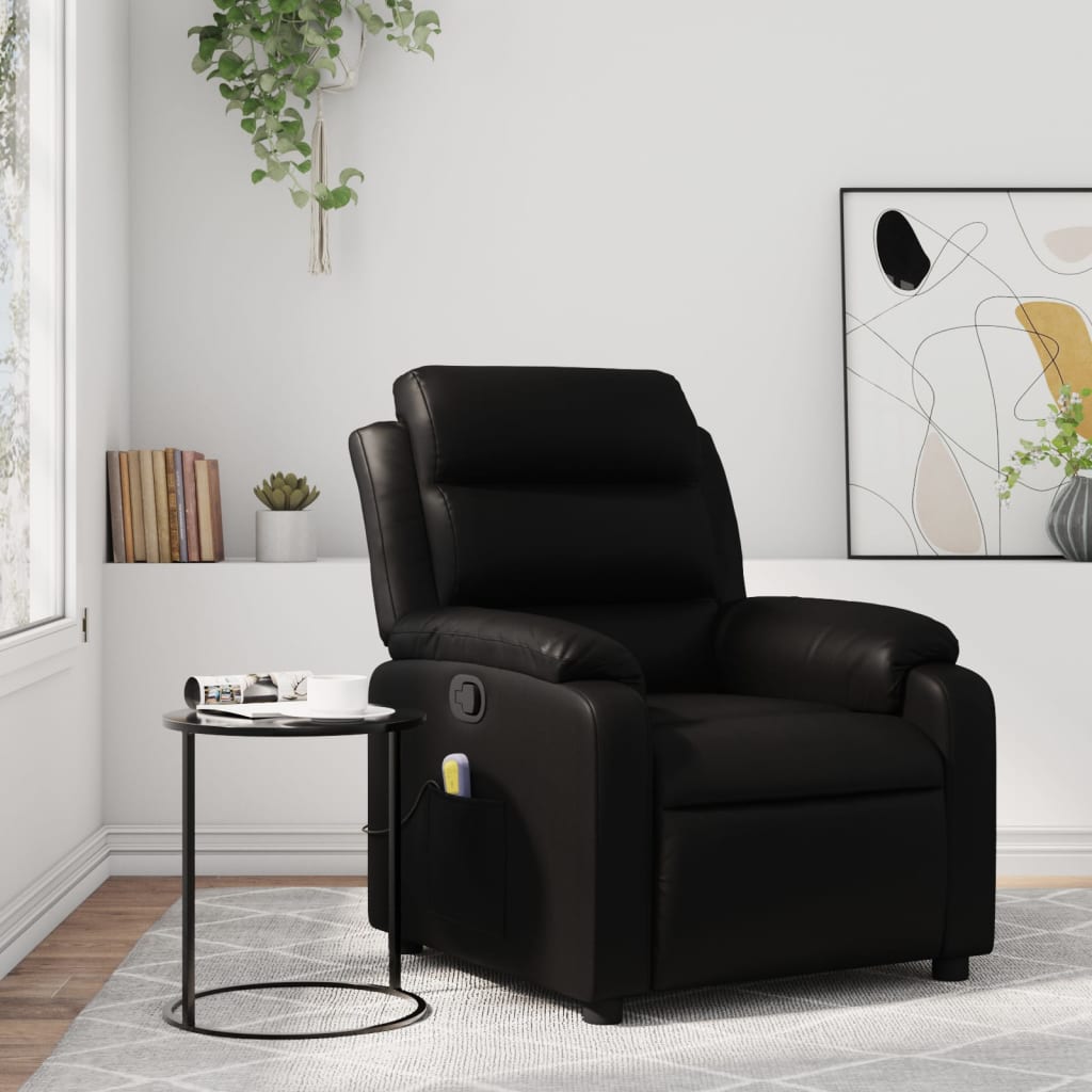 Typling black tilting massage armchair
