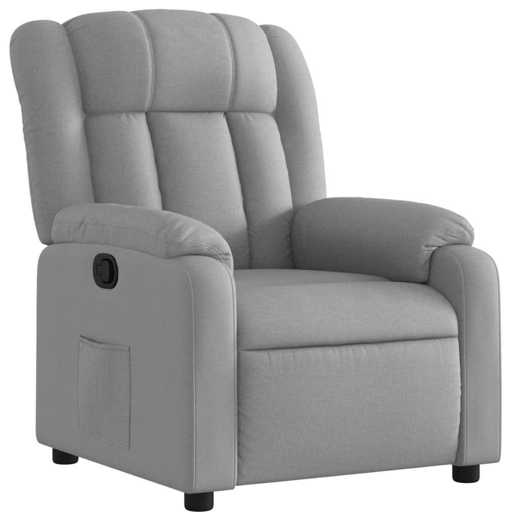 Light gray tilting chair fabric