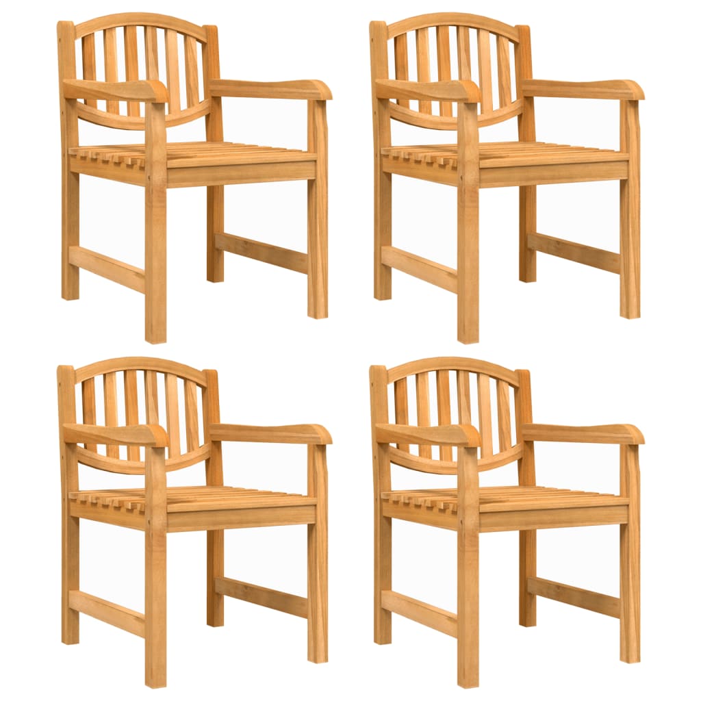 Garden chairs Lot of 4,58x59x88 cm Solid teak wood