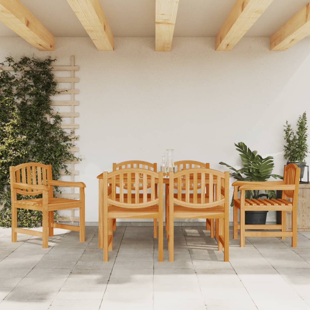 Chaises de jardin lot de 6 58x59x88 cm bois massif de teck