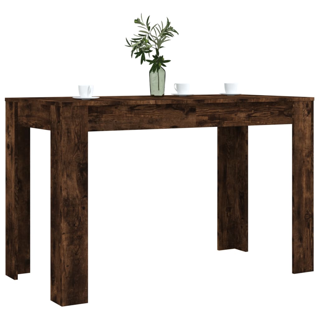 Table à dîner chêne fumé 120x60x76 cm bois d'ingénierie