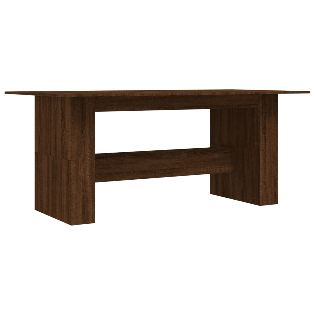 Table à dîner Chêne marron 180x90x76 cm bois d'ingénierie