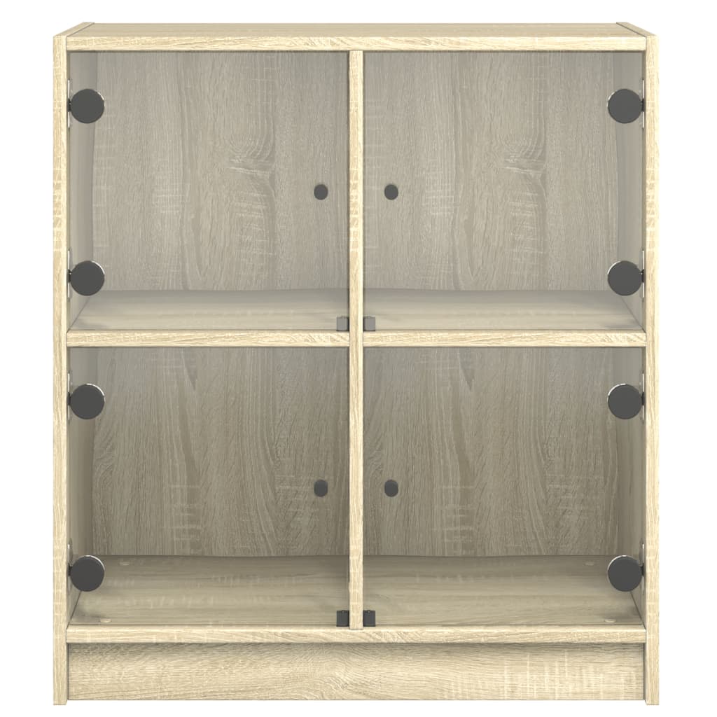 Seitenkabinett mit Sonoma Oak Glastüren 68x37x75.5 cm