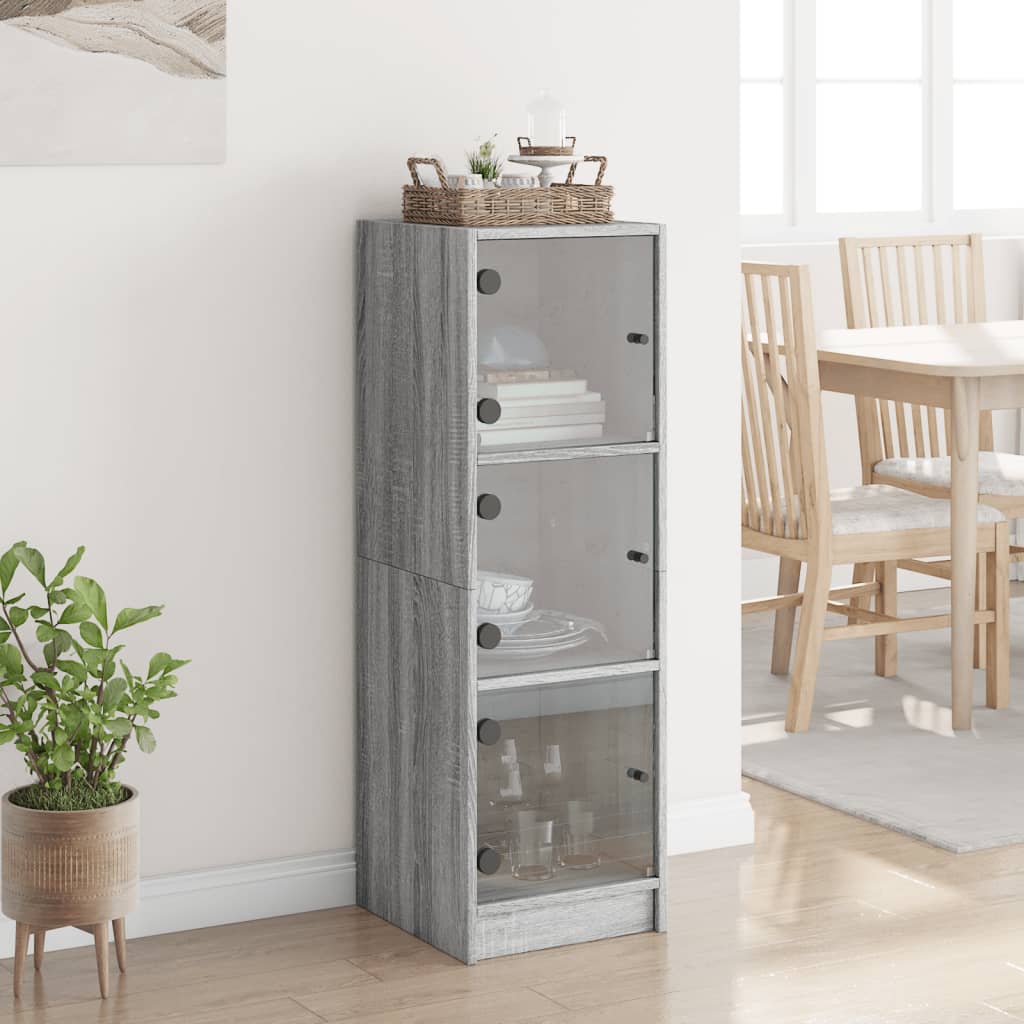 Buffet with Gray Sonoma Glass Doors 35x37x109 cm