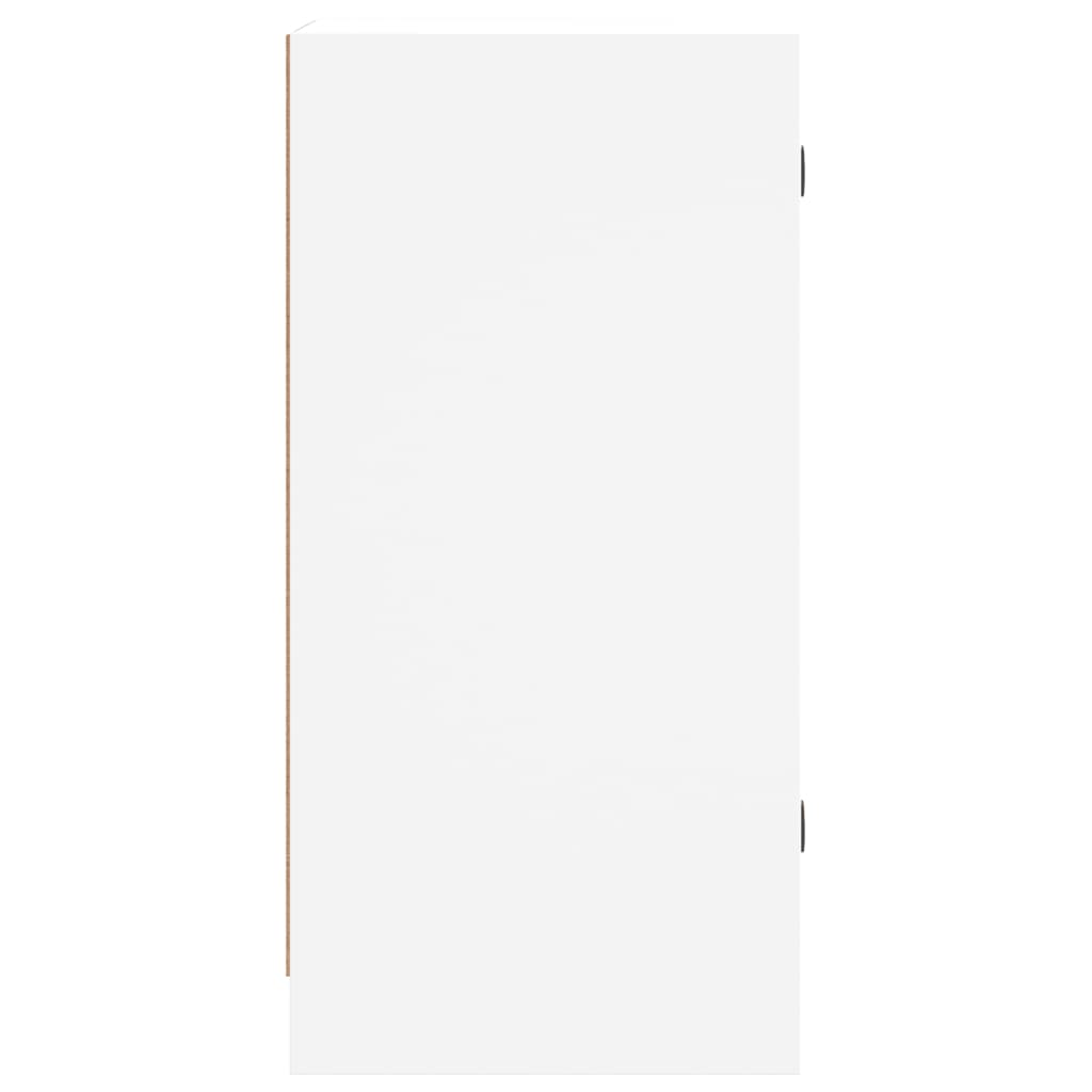 Mobile laterale con ante in vetro bianco 35x37x75,5 cm