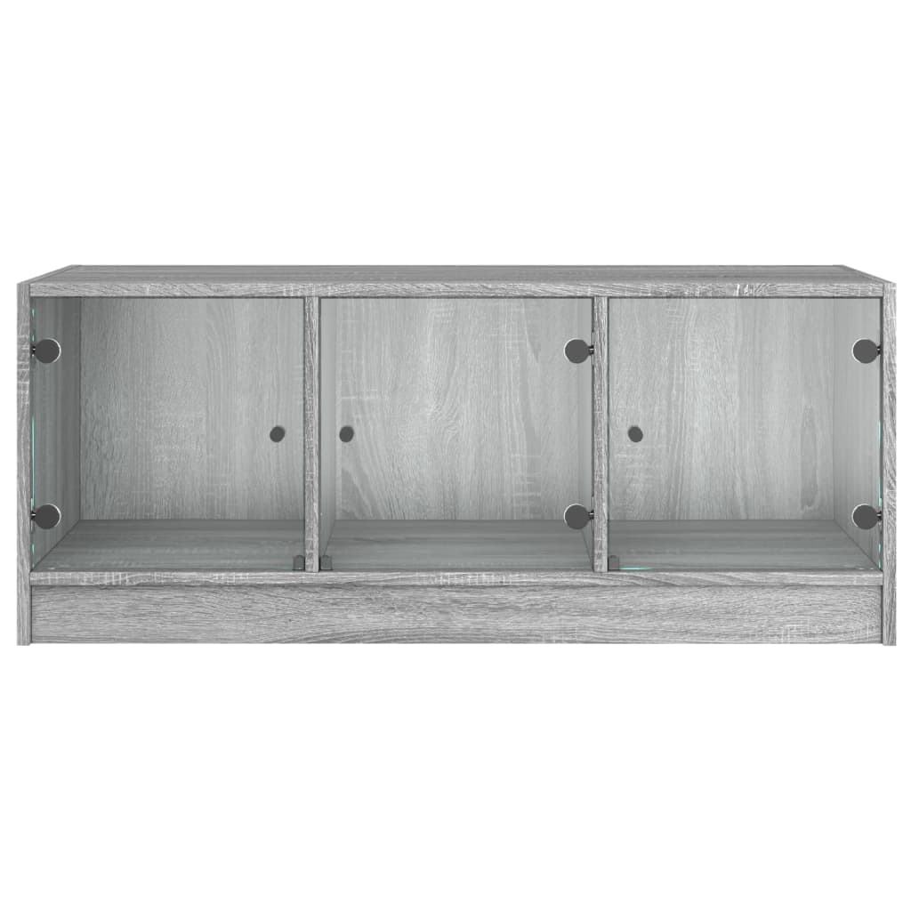 Coffee table with Gray Sonoma Glass Doors 102x50x42 cm