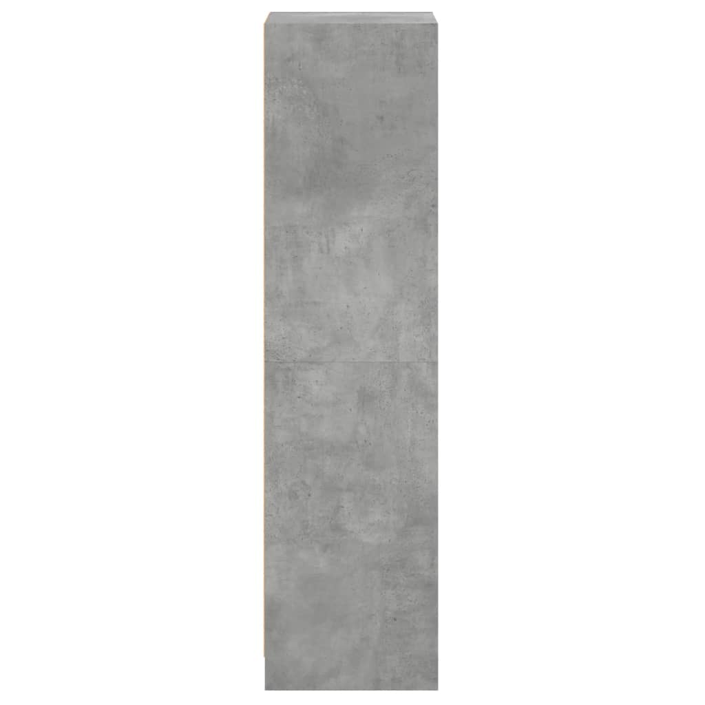 Credenza con ante in vetro grigio cemento 35x37x142 cm