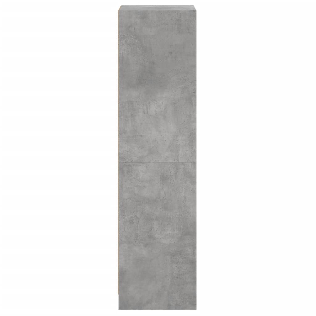 Credenza con anta in vetro grigio cemento 35x37x142 cm