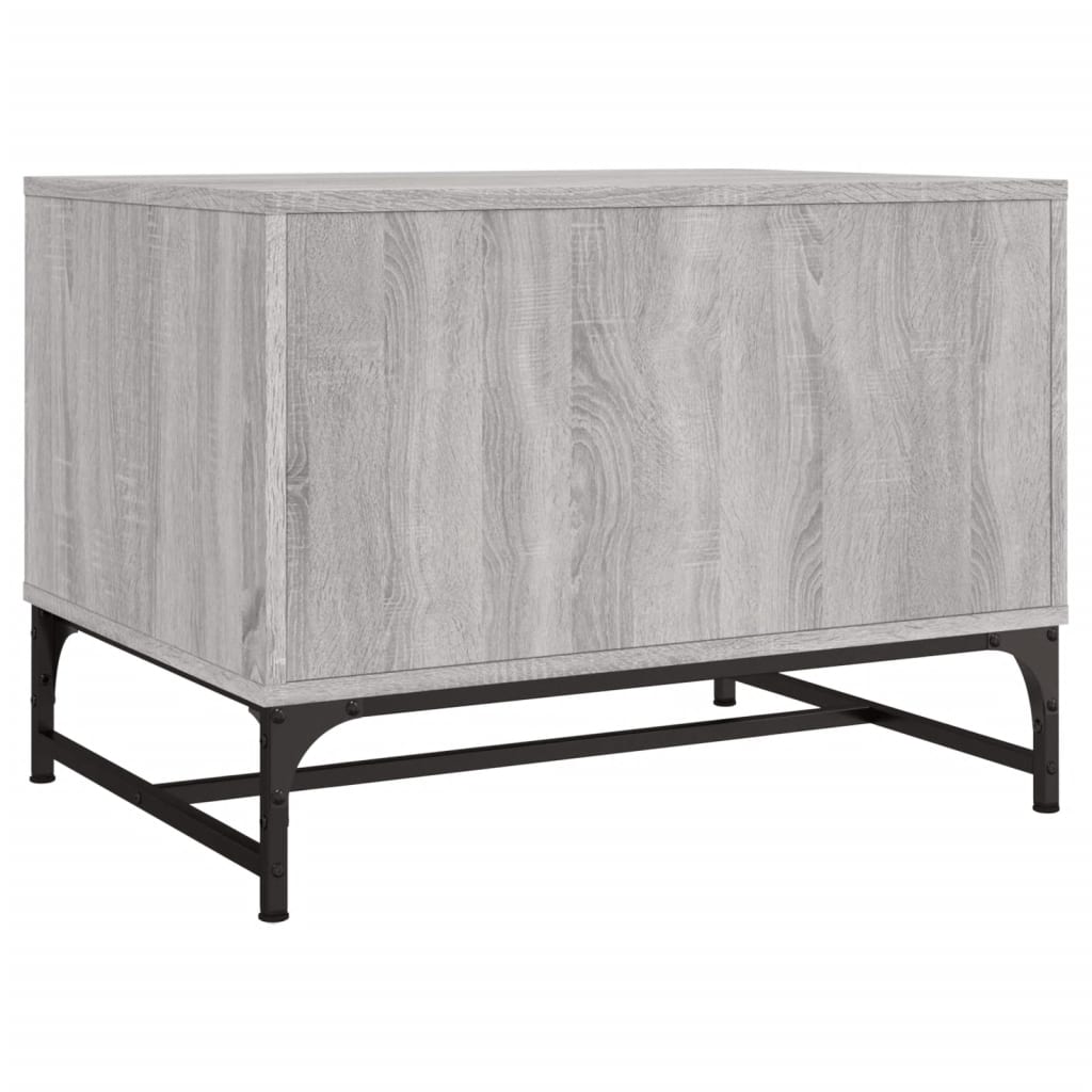 Coffee table with Gray Sonoma Glass Doors 68.5x50x50 cm