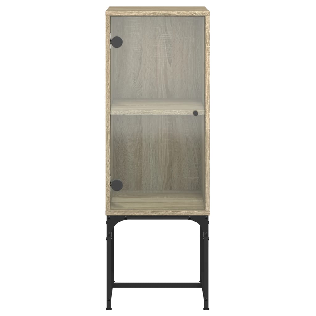 Seitenschrank mit Sonoma Oak Glass Door 35x37x100 cm