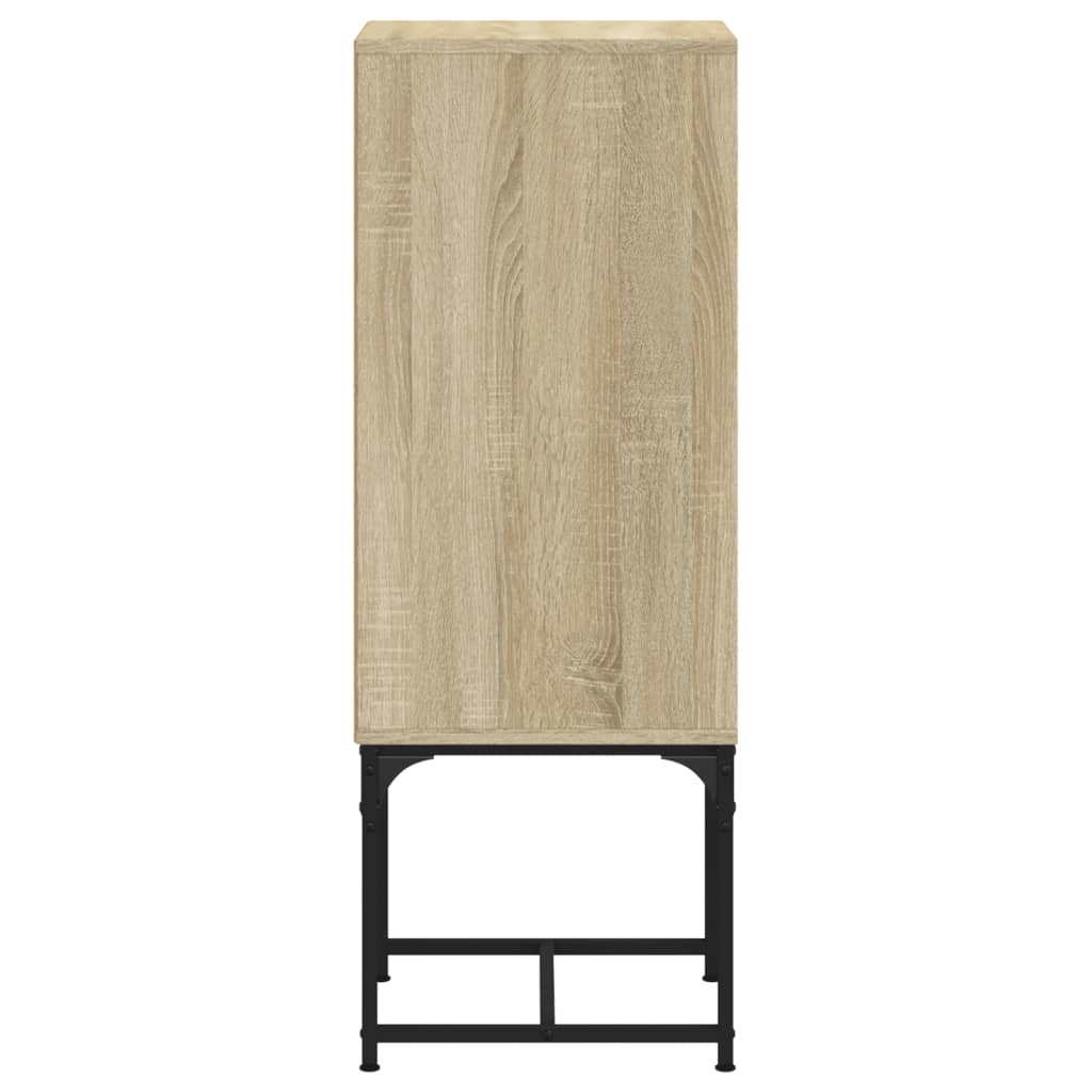 Lateral cabinet with Sonoma oak glass door 35x37x100 cm