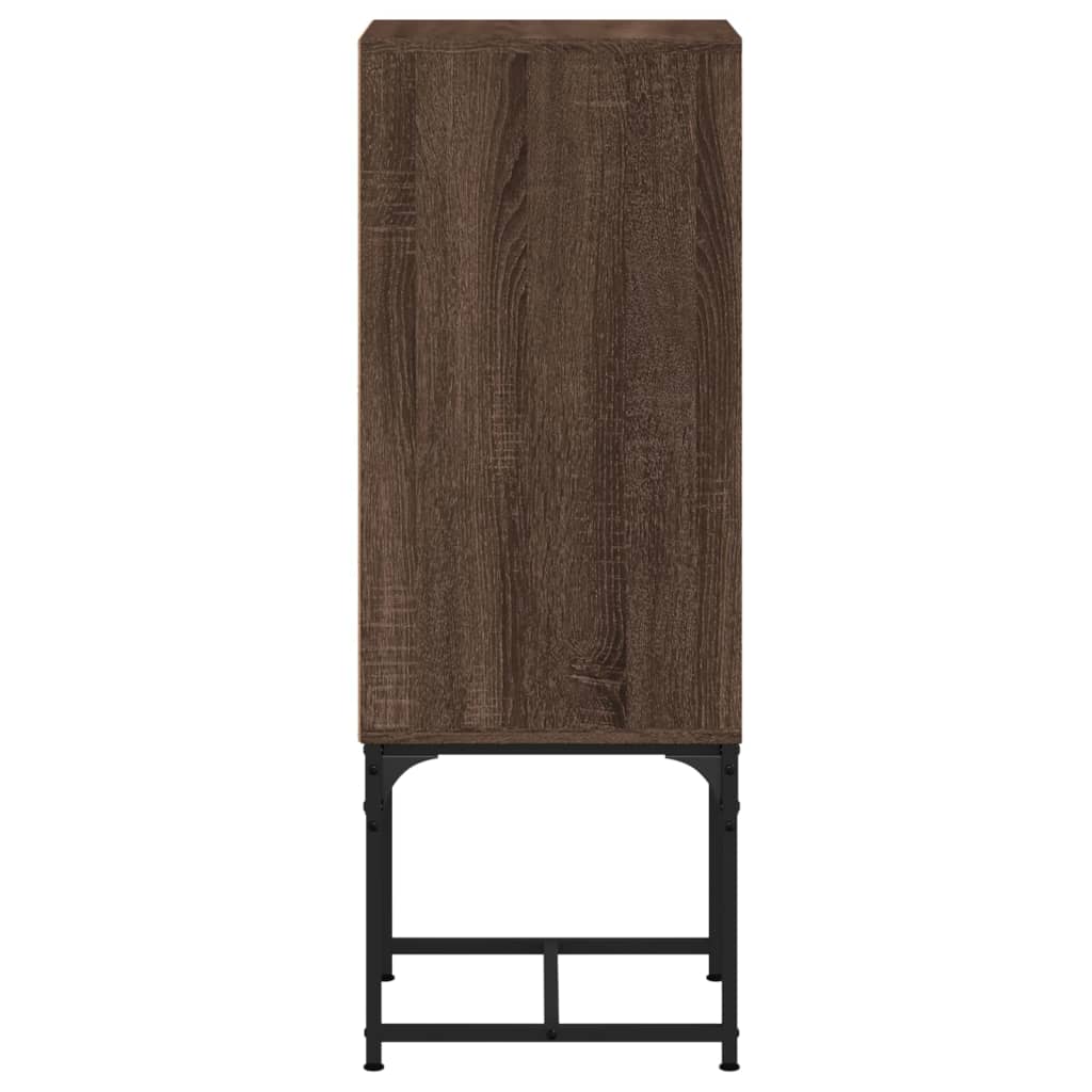 Side cabinet with brown oak glass door 35x37x100 cm