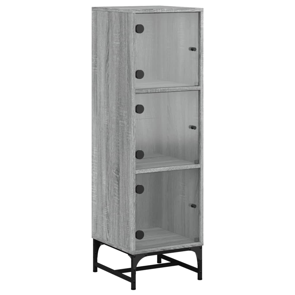 Buffet con porte di vetro Sonoma 35x37x120 cm