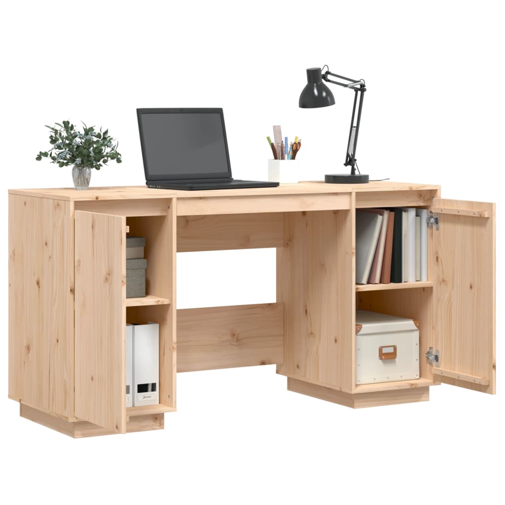 Schreibtisch 140x50x75 cm Festkieferholz