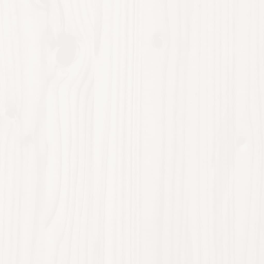 Scrivania bianca 140x50x75 cm in legno massello di pino