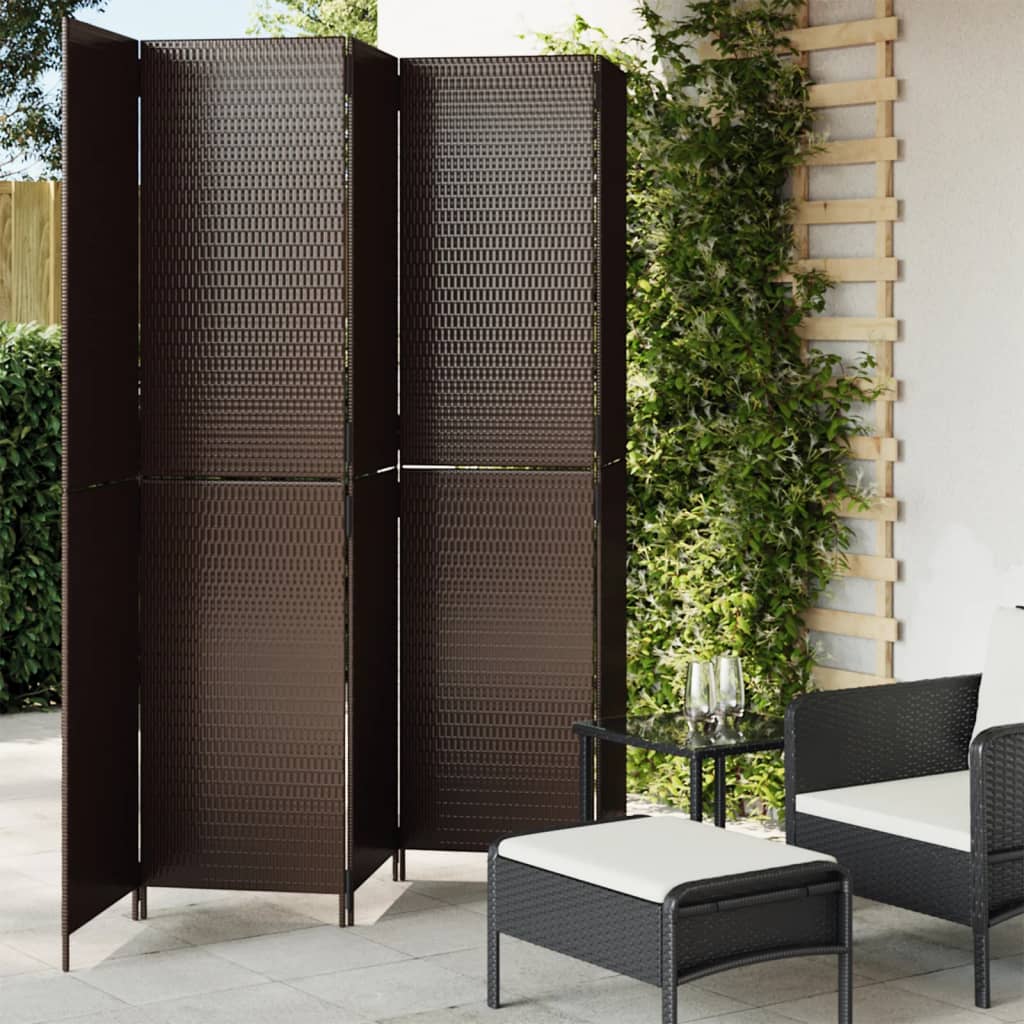 Separation partition 5 woven resin brown panels