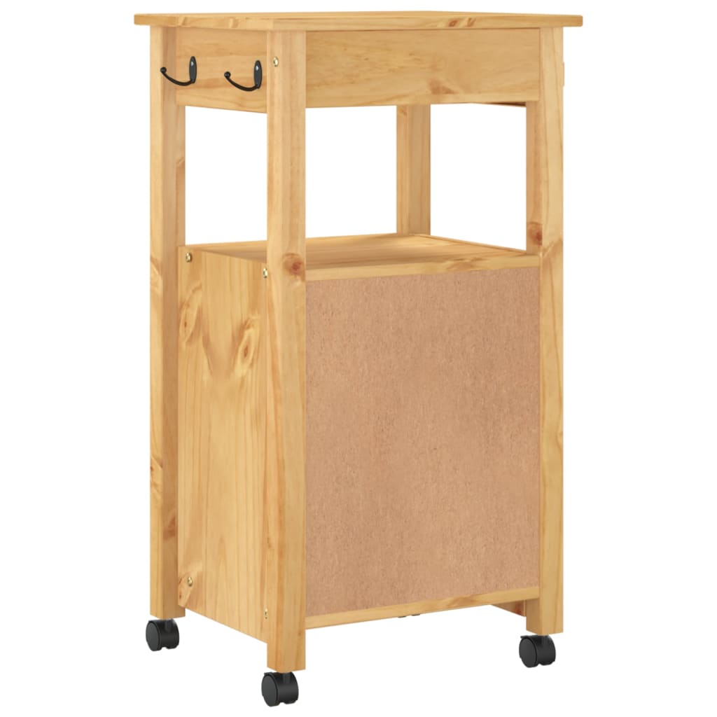Monza kitchen cart 48x40x90 cm solid pine wood