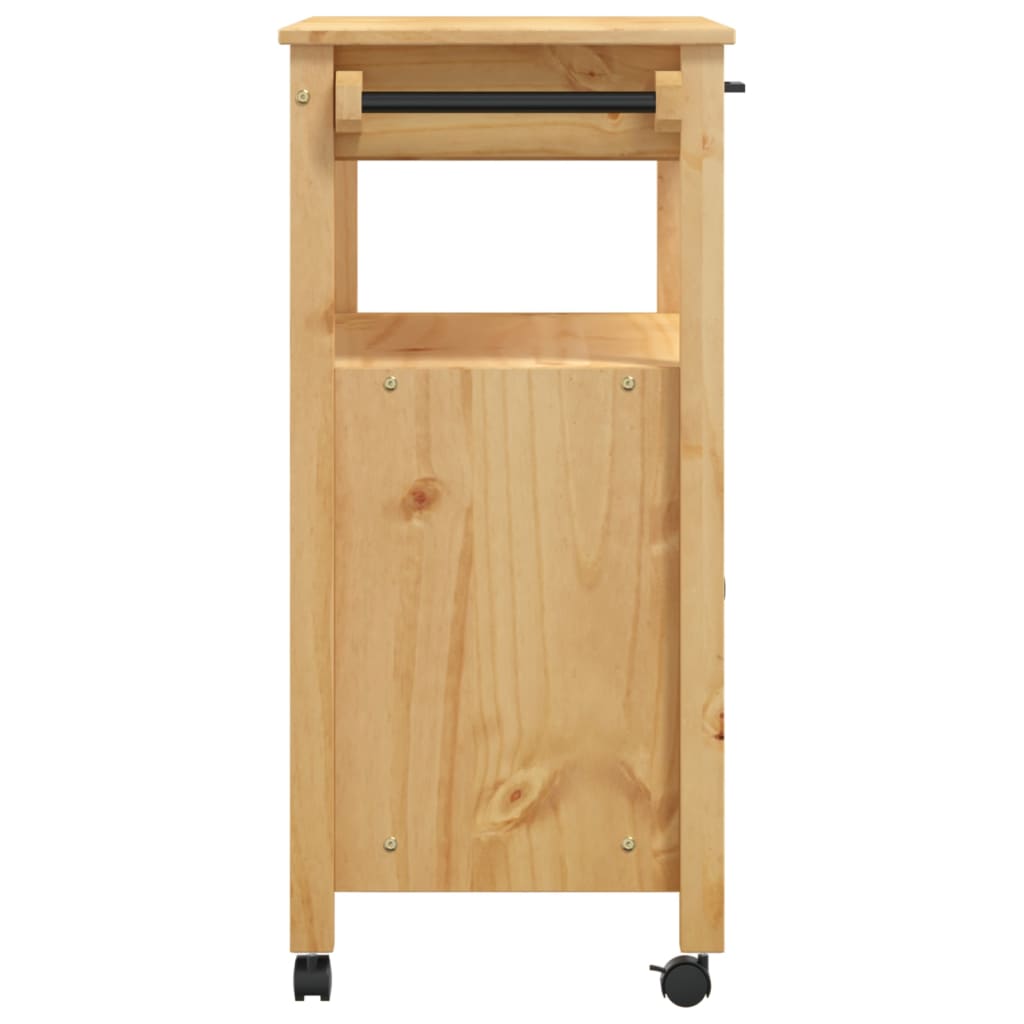 Monza kitchen cart 84x40x90 cm solid pine wood