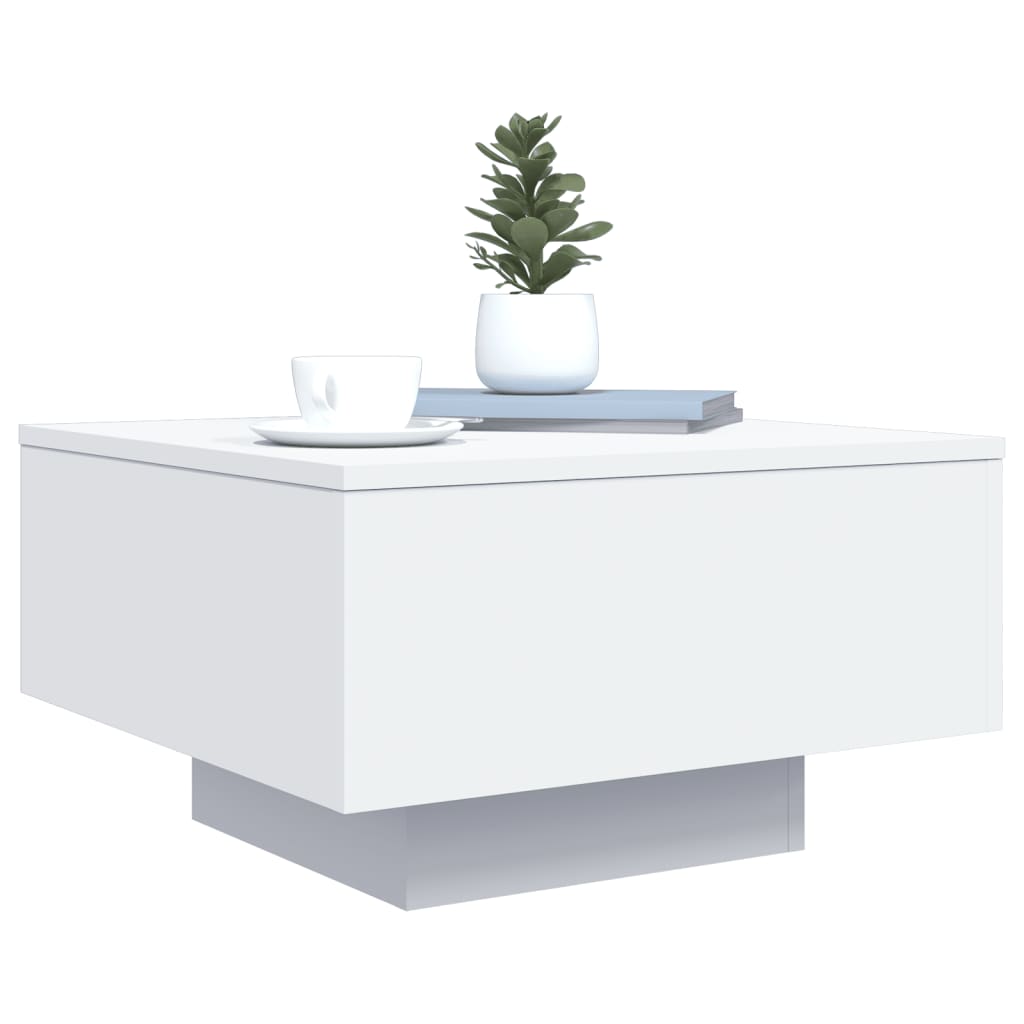White coffee table 55x55x31 cm Engineering wood