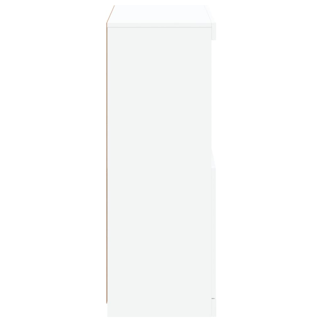 Buffet avec lumières LED blanc 60,5x37x100 cm