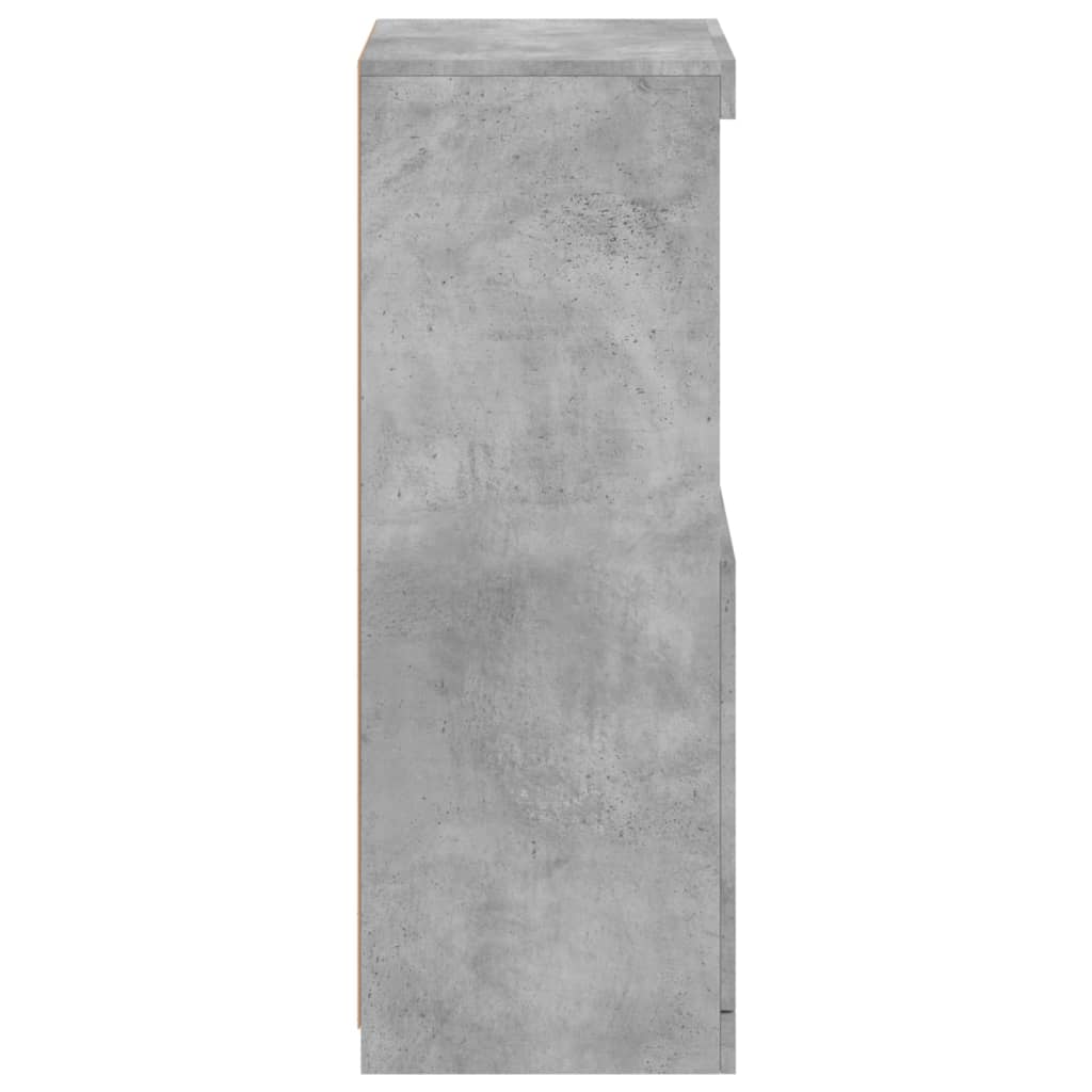 Credenza con luci led grigio cemento 41x37x100 cm