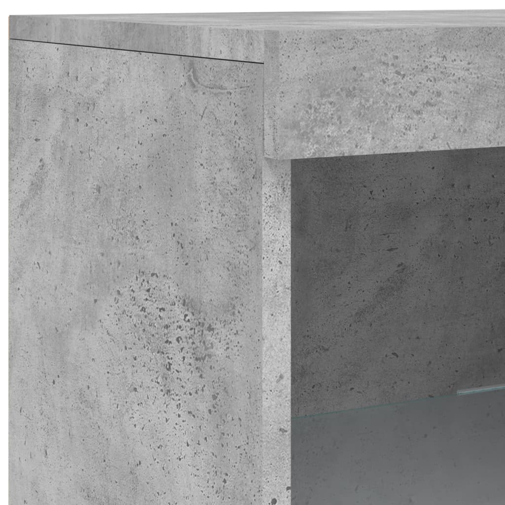 Buffet with LED Gray Concrete 41x37x100 cm lights