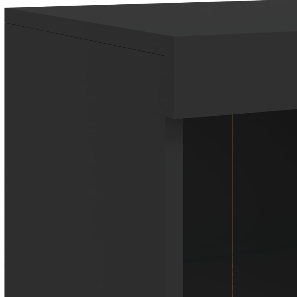 Buffet mit schwarzen LED -Leuchten 81x37x100 cm