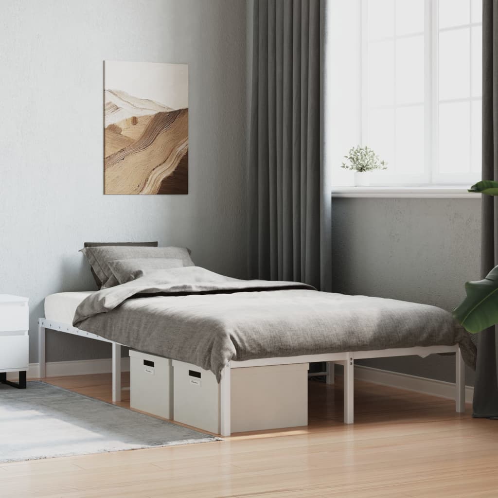 White metal bed frame 120x200 cm