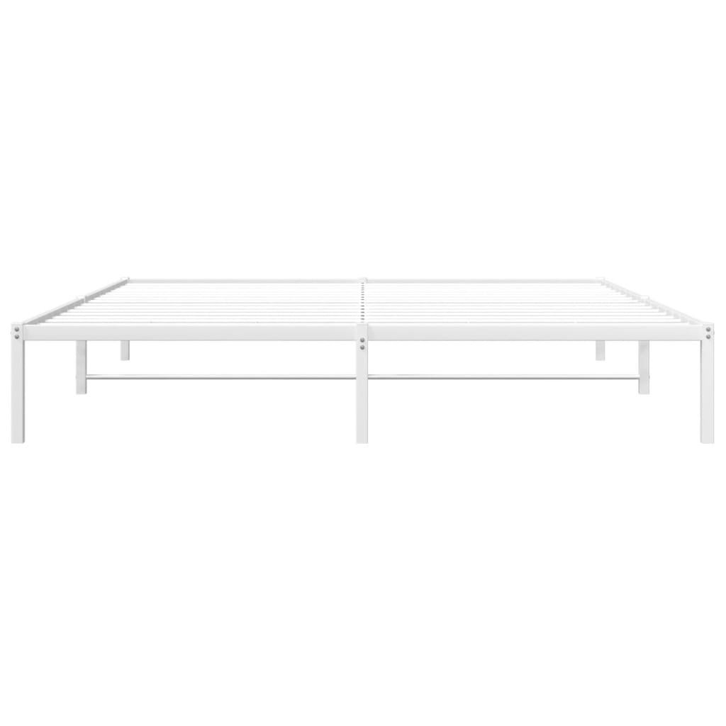 White metal bed frame 183x213 cm