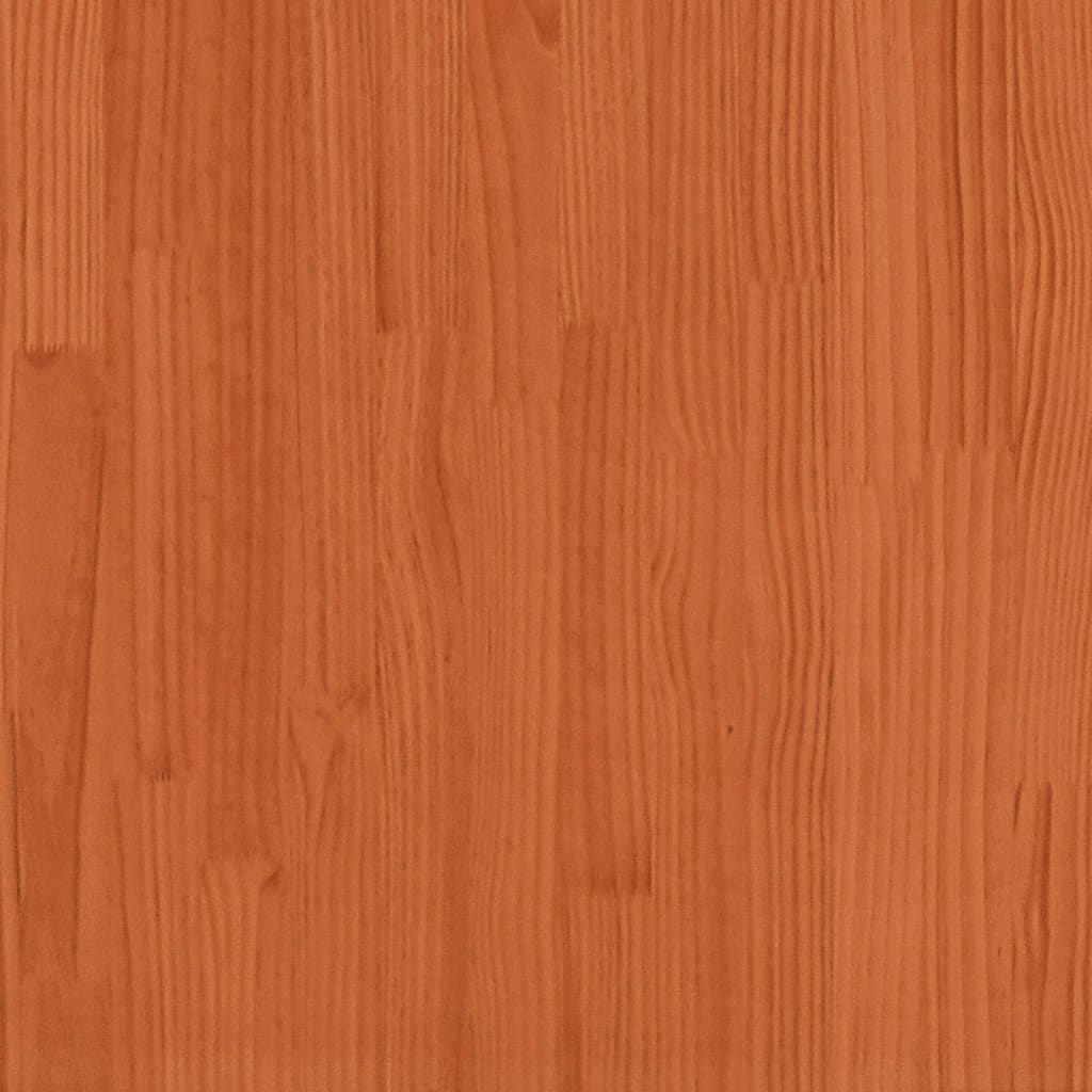 Bed frame and headboard brown wax 135x190 cm Pine wood