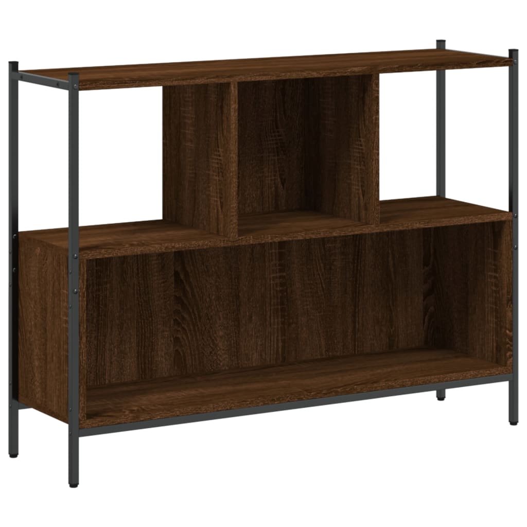 Brown Oak Library 102x28x77,5 cm Engineering Holz