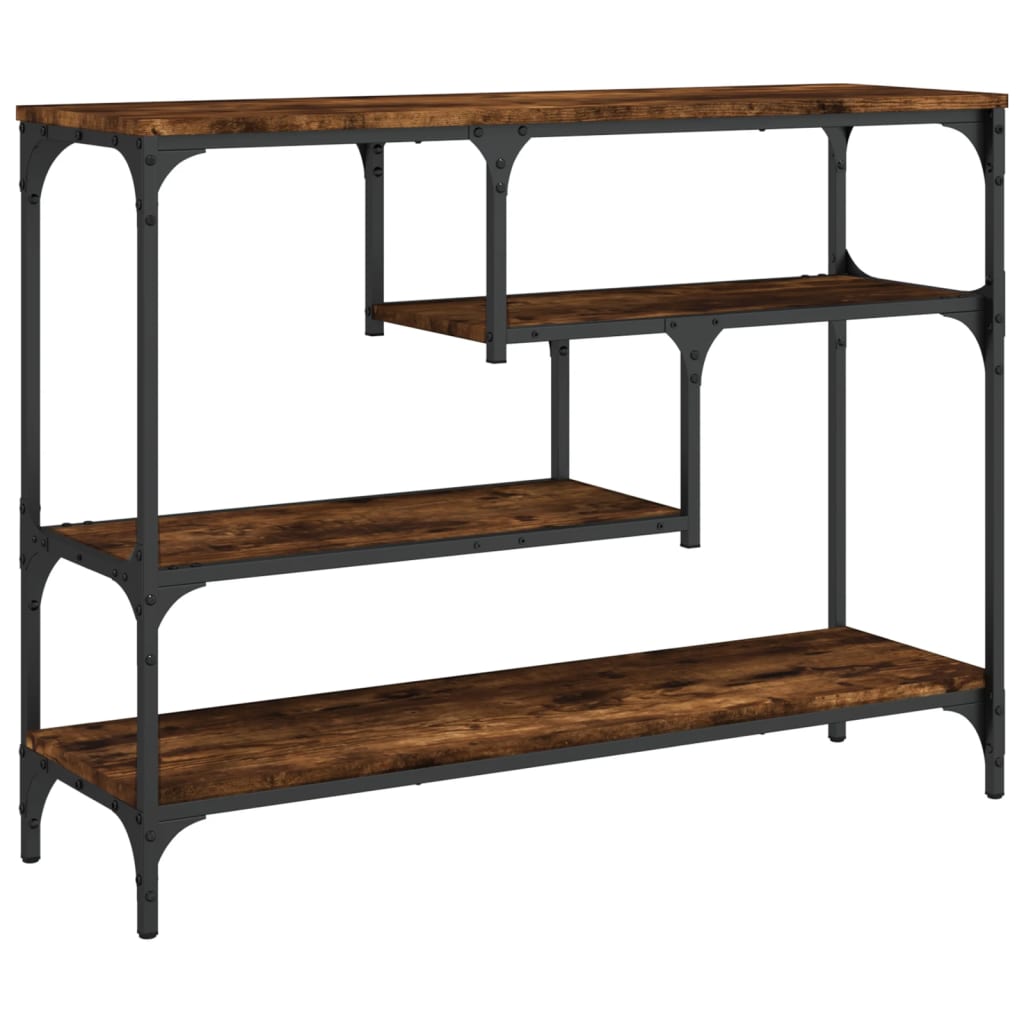 Smoked oak console table 100x30x75 cm Engineering wood