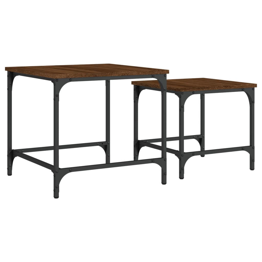 Gigognes low tables 2 pcs brown engineering wood
