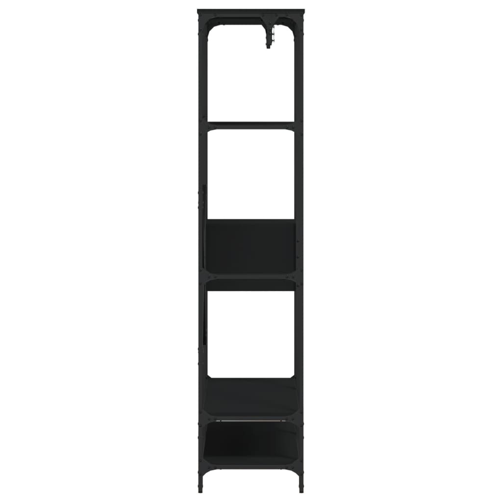 Armoire à tiroirs noir 100x40x180 cm bois d'ingénierie