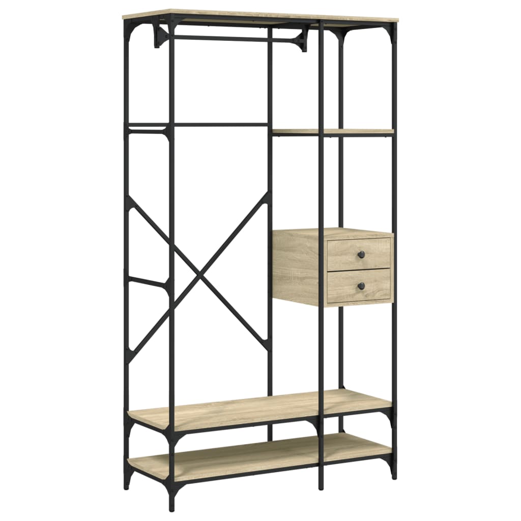 Sonoma oak drawer cabinet 100x40x180 cm engineering wood
