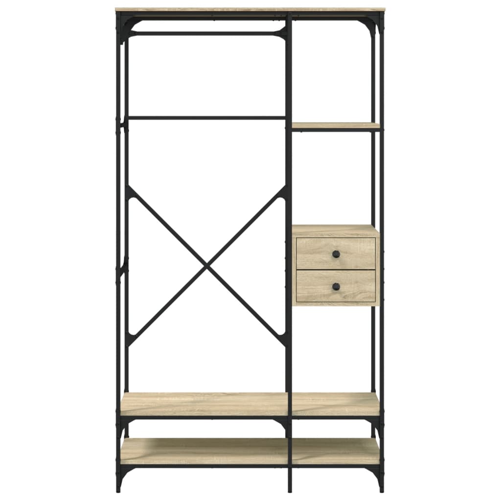Sonoma oak drawer cabinet 100x40x180 cm engineering wood