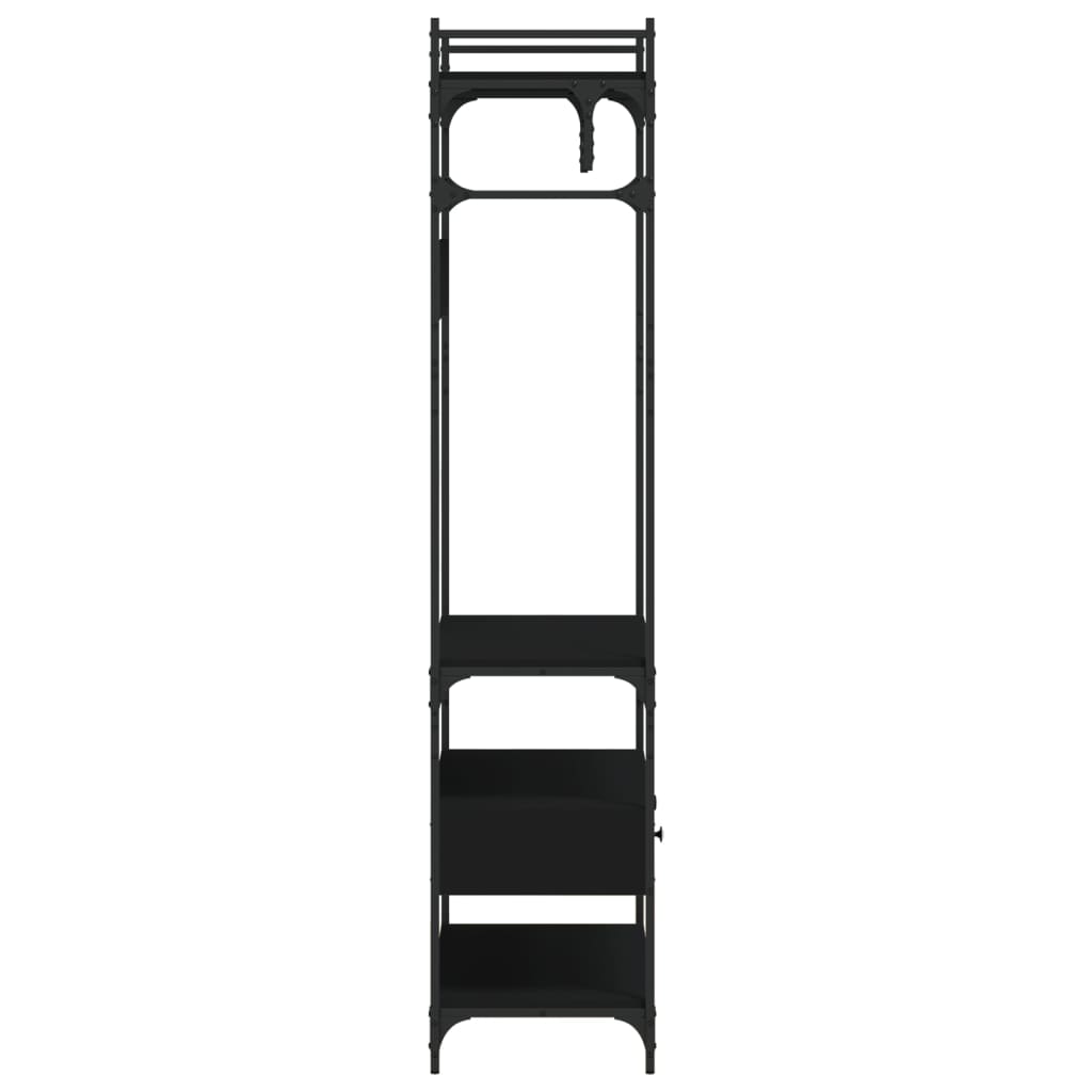 Armoire à tiroirs noir 89x39x184,5 cm bois d'ingénierie