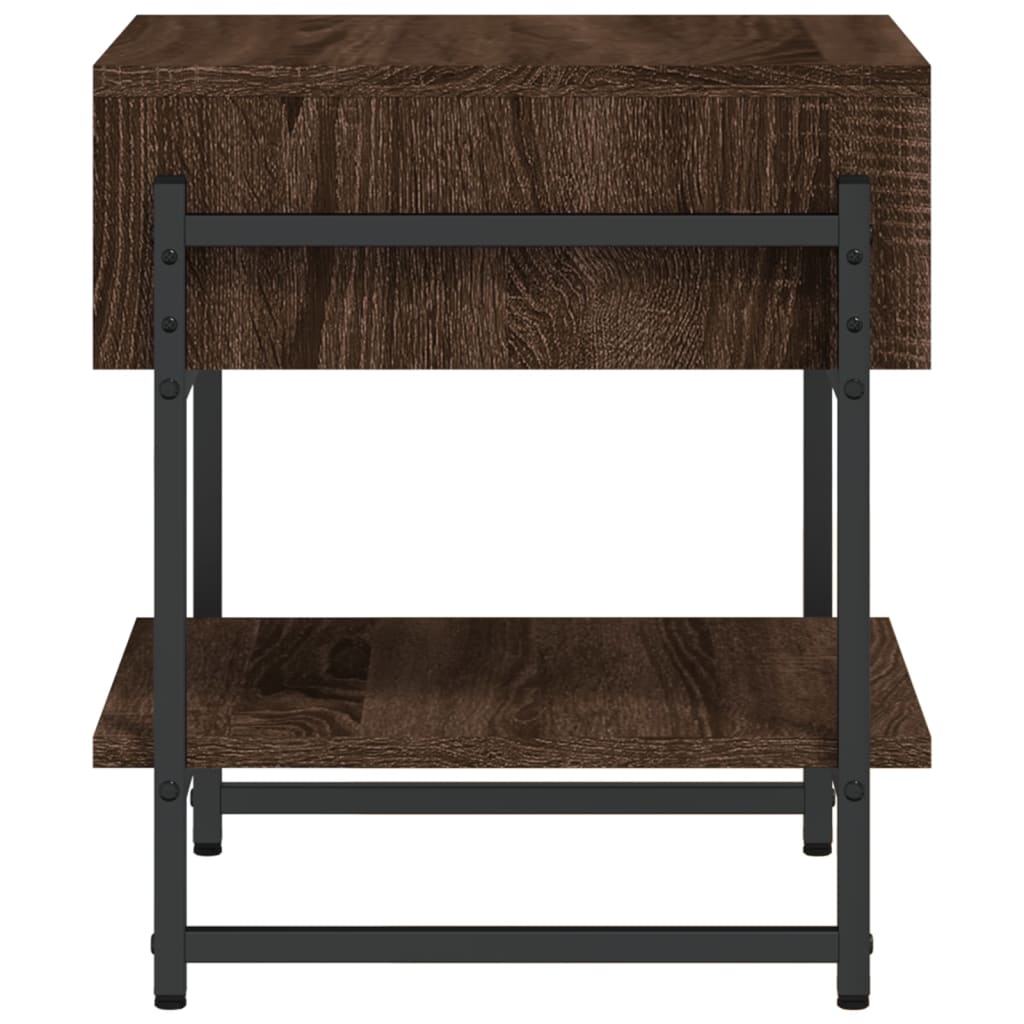 Tavolino in rovere marrone 40x40x45 cm in multistrato