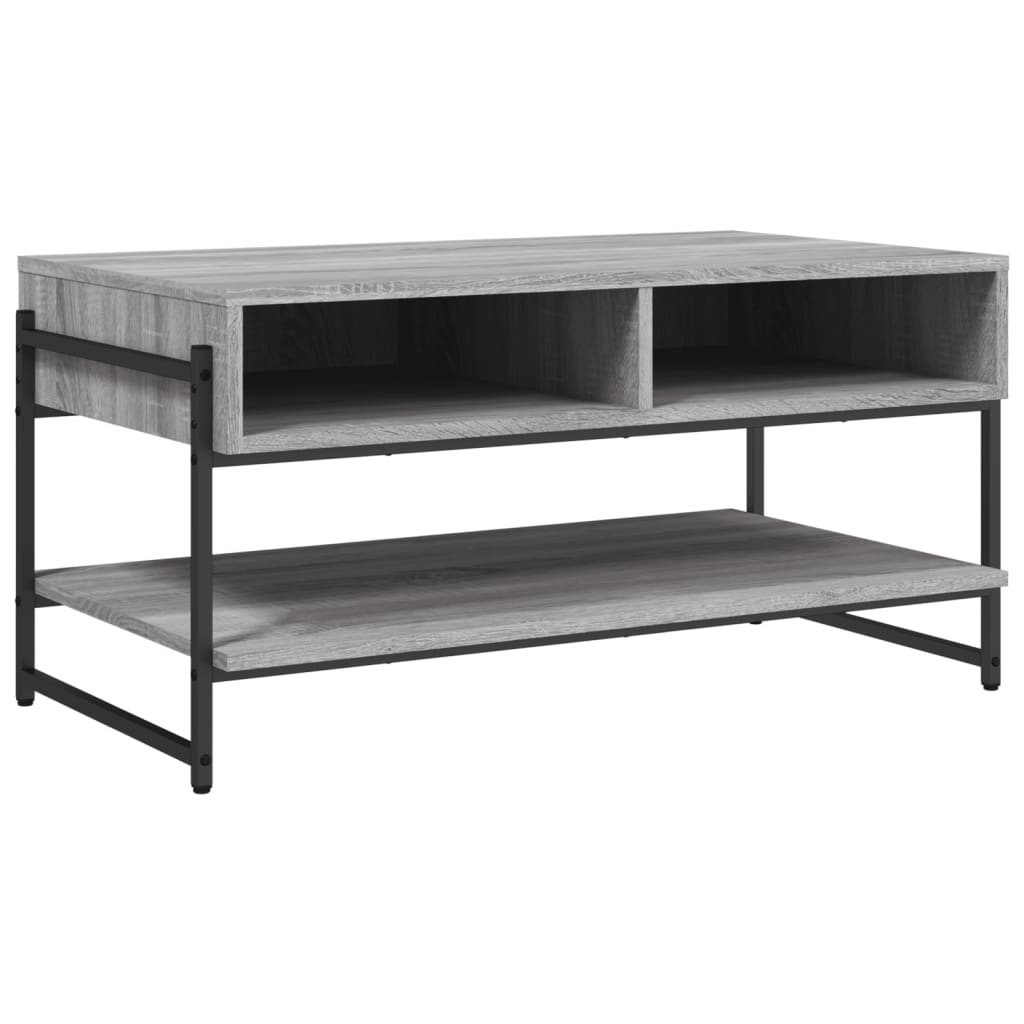 Table basse sonoma gris 90x50x45 cm bois d'ingénierie