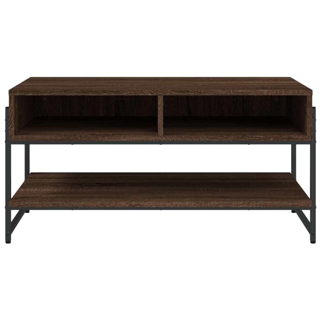 Table basse chêne marron 90x50x45 cm bois d'ingénierie