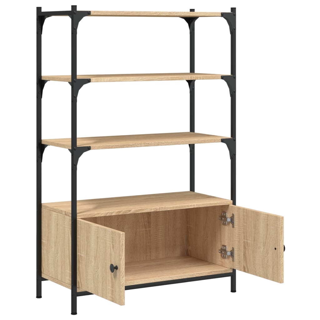 Library with 3 levels Sonoma oak 70x30x109.5 cm