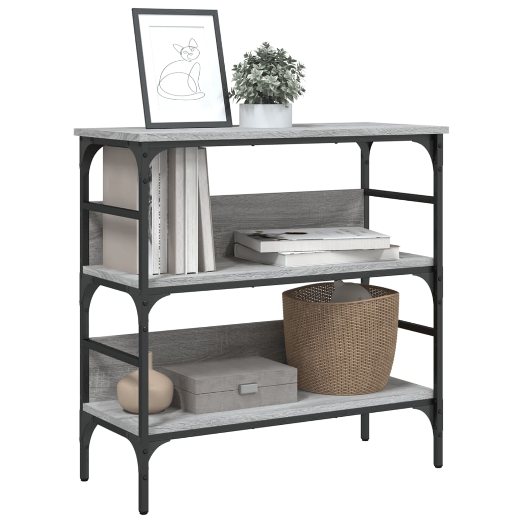 Sonoma gray console table 75x32x75 cm engineering wood