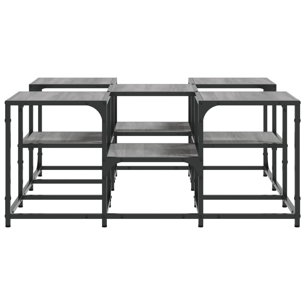 Table basse sonoma gris 91x91x40 cm bois d'ingénierie