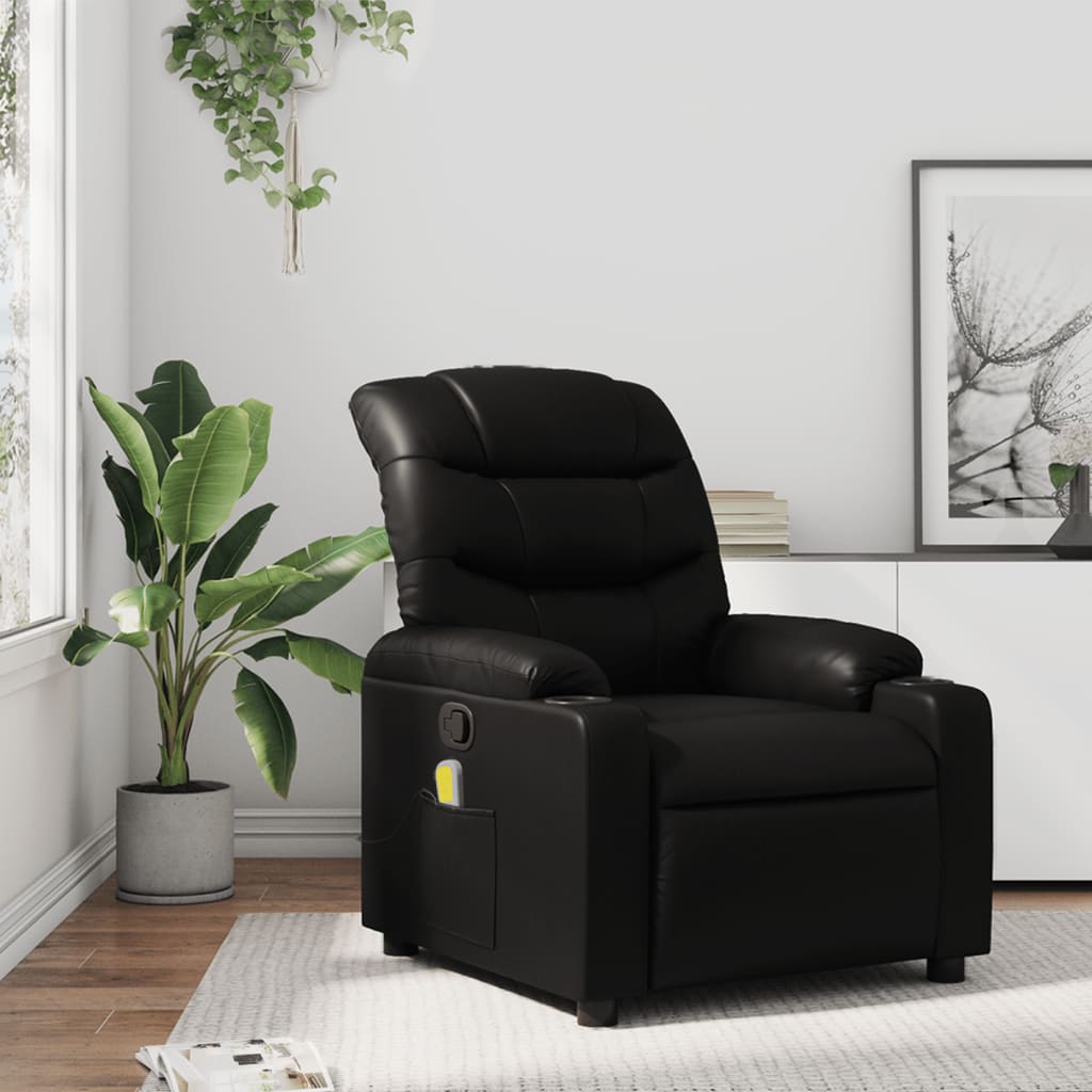 Typling black tilting massage armchair
