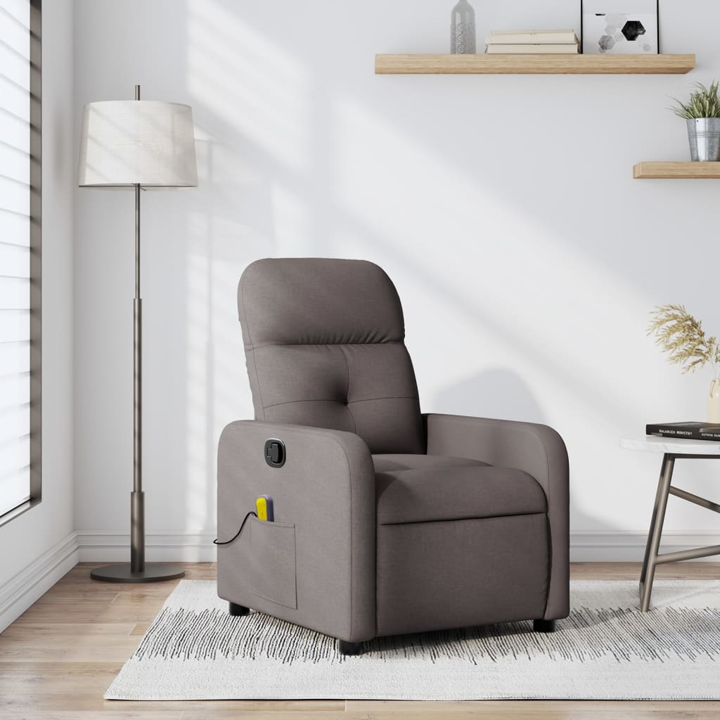 Taupe fabric taupe massage chair