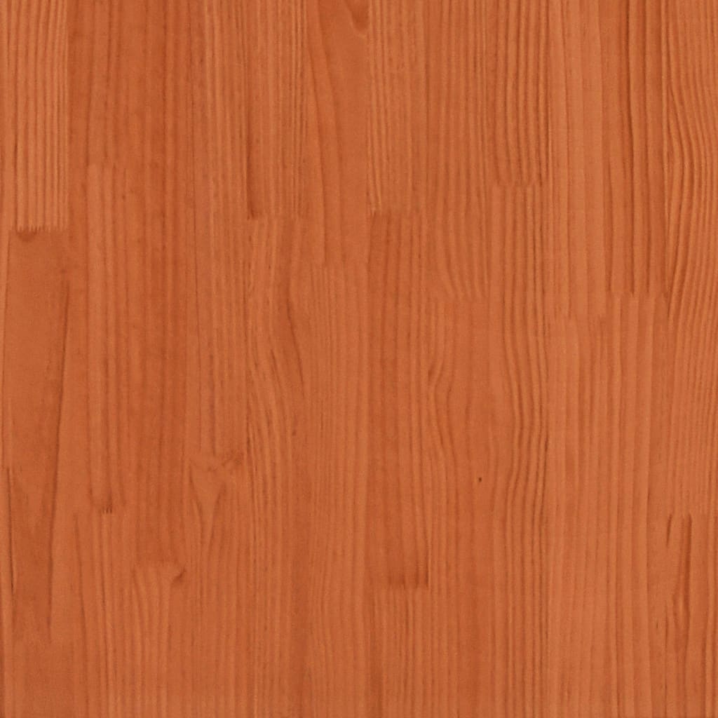 Brown wax bed 140x190 cm Solid pine wood