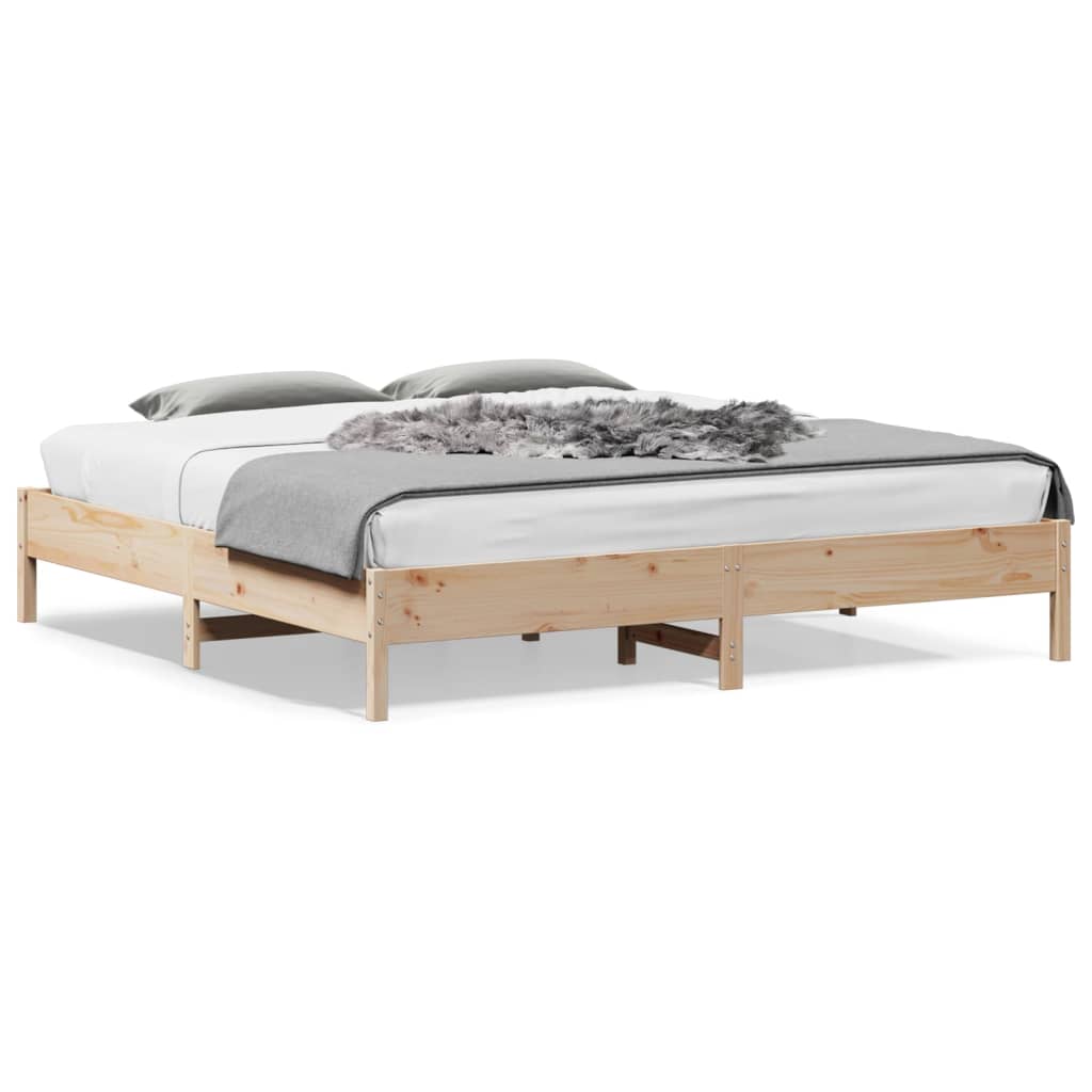 Farma del letto 200x200 cm in legno di pino solido