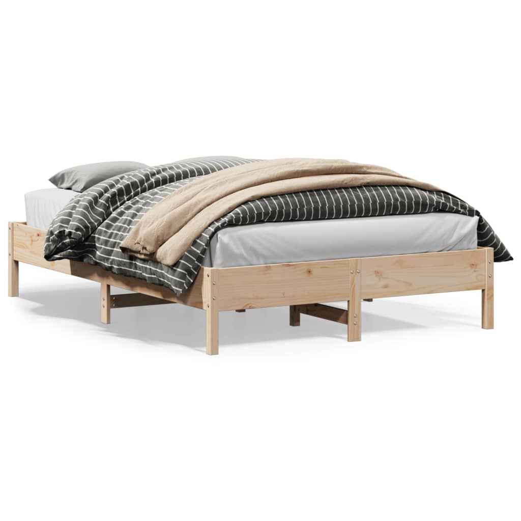 Fiame del letto 160x200 cm in legno di pino solido